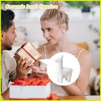 ราคา รูปปั้นสําหรับตกแต่งบ้าน 2X โมเดิร์น Lamb เซรามิครูปปั้นในร่ม Decor สัตว์ Figurine ในร่ม Craftwork decfeyeth (42928046871)