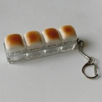 ราคา ใหม่คาราเมลขนมปังออกแบบ Fidget พวงกุญแจปุ่ม DIY คีย์บอร์ดปุ่ม Keycap พวงกุญแจ Clicker ของเล่น decfeyeth (43575818471)