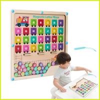 ราคา Abc กระดานแม่เหล็กตัวอักษรกระดานสีการเรียงลําดับและปริศนาตัวอักษร Montessori เขาวงกตแม่เหล็กของเล่นการศึกษา decfeyeth (27614145012)