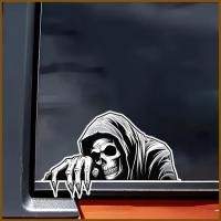 ราคา สติ๊กเกอร์ติดกระจกรถยนต์ตกแต่งน่ากลัว Skull สติ๊กเกอร์ติดหน้าต่างรถยนต์ตกแต่ง Fade Proof อุปกรณ์ตกแต่งรถยนต์ yaenith (58052682565)