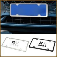 ราคา กรอบป้ายทะเบียน กรอบป้ายทะเบียนรถยนต์สแตนเลสฝาครอบป้องกันฝาปิดสกรูมาตรฐานสหรัฐรวมสีดําหรือ เย้ (54001757552)