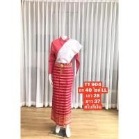 ราคา TT904 ชุดไทยประยุกต์เสื้อแขนยาวสไบสีเงิน นุ่งผ้าถุงปาน ปล่อยชายสไบยาวด้านข้าง ชุดรวม ผ้าถุง เสื้อ สไบ พร้อมส่ง (18709816344)