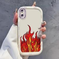 ราคา เคสสำหรับ iPhone X Xs Xr Xs Max 7 Plus 8 Plus เคสโทรศัพท์เปลวไฟซิลิโคนกันกระแทก (57602865398)