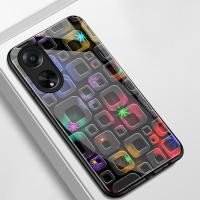 ราคา เคสสำหรับ OPPO A98 5G A1 5G เคสโทรศัพท์กรอบสี่เหลี่ยมเปลือกแก้วกันกระแทก (57602433648)