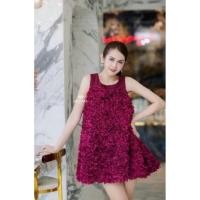 ราคา มินิเดรสดอก3Dสีแดงไวน์ (49853886132)
