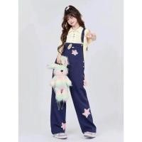 ราคา เอี้ยมยีนส์ขายาวปักดาวสีชมพู (26793994717)