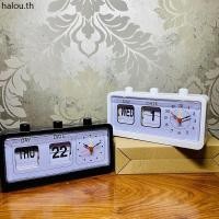ราคา The fate Home Ins Influencer Creative Weekly Clock Jump Second Retro Calendar Alarm Clock Manual Page Flip Alarm (58102834932)