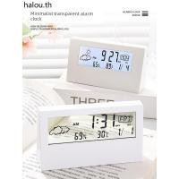 ราคา LED Weather ins Perpetual Calendar นาฬิกานักเรียนโปร่งใส (46054485557)