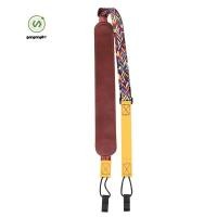 ราคา gangong1kr Ukulele ฟรี Punching Strap Slanting Tailless Nail Ukulele Strap สายคล้องไหล่เปียโน สีเหลืองสไตล์ชาติพันธุ์ (27670195791)