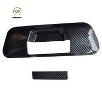 ราคา gangong1kr สําหรับ Navara NP300 2014 2020 ด้านหลังหางด้านหลังมือจับประตูฝาครอบชาม Trim อุปกรณ์ตกแต่งรถยนต์ คาร์บอนไฟเบอร์ ABS (27670191596)