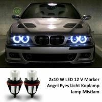 ราคา gangong1kr 1 คู่ 8000K LED สีขาว Angel Eye Marker Halo หลอดไฟโคมไฟสําหรับ BMW E39 E53 E60 E63 E64 E66 E87 5 6 7 X3 X5 (26065193899)