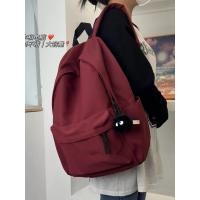 ราคา เวอร์ชั่นเกาหลี อิน กระเป๋านักเรียนชายหญิงนักเรียนมัธยมต้นขนาดใหญ่ ความจุที่เรียบง่ายสีทึบกระเป๋าเป้สะพายหลังมัธยมต้นโรงเรียนมัธยมวิทยาลัยนักเรียนกระ (55250910530)