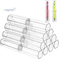 ราคา 10 ชิ้นอะคริลิปากกากล่องใสปากกาลูกลื่นดินสอกล่องของขวัญปากกาคอนเทนเนอร์หกเหลี่ยมเดี่ยวสําหรับโรงเรียนสํานักงาน (48553290053)