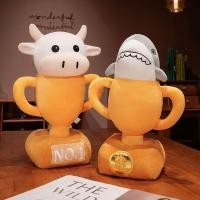 ราคา Creative Spoof Beef Cup Shark Cup Doll Mango Dog Doll Plush Beer Toy Pillow Men Women Gift (56855470457)