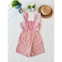 ราคา ส่งต่อ มือสอง งานป้าย chalita จั้มสูทขาสั้น สีชมพูกลีบบัว (56102594155)