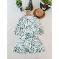 ราคา ใหม่ มือหนึ่ง งานป้าย Nicha เดรสแขนสามส่วน ทรงคอวีไขว้ (47554188709)