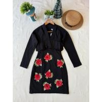 ราคา ใหม่ มือหนึ่ง งานป้าย Poonyisa เดรสสีดำ แขนยาว ทรงสวย (44027462496)