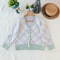 ราคา ใหม่ มือหนึ่ง คาดิแกนไหมพรม โทนสีม่วงเขียว (29644008535)