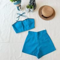 ราคา ใหม่ มือหนึ่ง งานป้าย Bellita ชุดเซต สีฟ้าน้ำทะเลสวยๆ (57353021423)