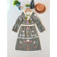 ราคา ใหม่ มือหนึ่ง งานป้าย Poonyisa เดรสแขนยาว สีเขียว ผ้าพิมพ์ลายสวย (56803536353)