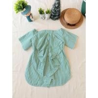 ราคา ใหม่ มือหนึ่ง เสื้อเปิดไหล่ มี 2 สี เขียว ฟ้า (56703998029)