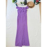 ราคา ใหม่ มือหนึ่ง งานป้าย yaya shop เดรสยาว ผ้าเปลือกไม้สีม่วง (53554020120)