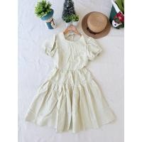 ราคา ใหม่ มือหนึ่ง งานป้าย Promthong เดรสสีเรียบ ผูกโบว์โชว์หลังเซ็กซี่ (52955357305)