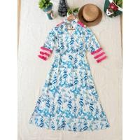 ราคา ใหม่ มือหนึ่ง มีตำหนิ งานป้าย nicha เดรสยาว ลายกราฟฟิคสีฟ้าสวย (48304830873)