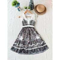 ราคา ใหม่ มือหนึ่ง งานป้าย snap เดรสผ้าชีฟองลายดอก (47854146462)