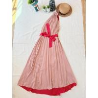 ราคา ส่งต่อ มือสอง งานป้าย Pisamai เดรสยาวอัดพีท ไหล่เดียว (46303772610)