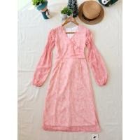 ราคา ใหม่ มือหนึ่ง เดรสผ้าชีฟอง แขนยาวทรงแขนสวย (44227854709)