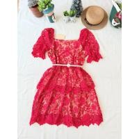 ราคา ใหม่ มือหนึ่ง งานป้าย miss bell ไซส์ใหญ่ เดรสลูกไม้สีแดง ใส่ตรุษจีน วาเลนไทน์ได้เลย (43927910830)