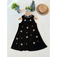 ราคา ใหม่ มือหนึ่ง งานป้าย Poonyisa เดรสผ้ากำมะหยี่สีดำ ผ้าสวย (28193835751)