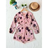 ราคา ส่งต่อ มือสอง งานป้าย Nannapat S จั้มสูทขาสั้น แขนยาว ผ้าชีฟองลายดอกสวย (53302689137)