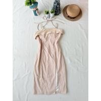 ราคา ใหม่ มือหนึ่ง งานป้าย Poonyisa เดรสสายเดี่ยว สีเนื้อสวยยย (55204052882)