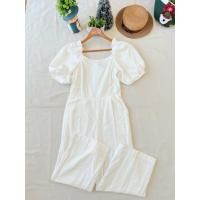 ราคา ส่งต่อ มือสอง จั้มสูทขายาว สีขาว แขนตุ๊กตาพองน่ารัก (50704164829)