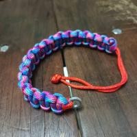 ราคา MC2THAILAND กำไลข้อมือ กำไล COBRA CORE RED Bracelet Paracord Model 01 Aluminum S Eye Made in THAILAND (28204178707)