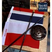 ราคา ธงไทย ธงโปแลนด์ ไทย โปแลนด์ THAILAND POLAND ธงนานาชาติ ธงตั้งโต๊ะ ธงไขว้ ขนาด 14 20cm ไรท์สาระกับครูแว่น Tec40store (20093385485)