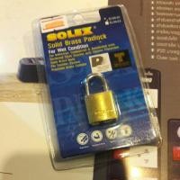 ราคา กุญแจสายยู SOLEX รุ่น SL99 20MM Solid Brass Padlock by ครูแว่น frogmangear (1871715623)