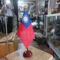 ราคา TAIWAN ไต้หวัน ธง ธงเดี่ยว ธงตั้งโต๊ะ International Flag ขนาด 14 20cm ฐานเสาขนาด 7 5cm สูง 35cm Flag Tec40store (1741211551)