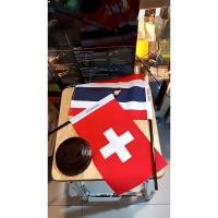 ราคา ธงไทย ธงสวิสเซอร์แลนด์ ไทย สวิสเซอร์แลนด์ THAILAND SWITZERLAND ธงนานาชาติ ธงตั้งโต๊ะแบบไขว้ ขนาด 14 20cm เสาไม้ (22754823047)