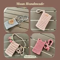 ราคา พร้อมส่ง HC01 MOON HANDMADE กระเป๋าใส่มือถือสะพายข้าง ถักเชือกฟอก (24931928855)