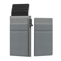 ราคา Slim Card Holder Wallet Minimalist Pop up Leather Wallet for Men RFID Blocking สีเทา (47104479132)
