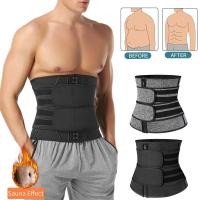 ราคา ผู้ชายออกกําลังกายเอวเทรนเนอร์ Tummy Slimming Sheath ซาวน่า Body Shaper Trimmer เข็มขัด Abs หน้าท้อง Shapewear ลดน้ําหนักรัดตัว (44852111272)