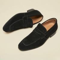 ราคา ฤดูร้อนOne Pedalสไตล์ใหม่ญี่ปุ่นSimple Suedeของแท้หนังธุรกิจอย่างเป็นทางการรองเท้าหนังผู้ชายFrostedอังกฤษLoafers (53601511093)