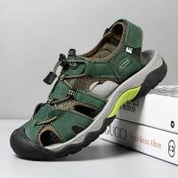 ราคา ขนาดใหญ่ 48 ลําลองชายชายหาดหนังแท้รองเท้าแตะฤดูร้อนกลางแจ้งระบายอากาศแม่น้ําหนังผู้ชายรองเท้าแตะ (45205260806)