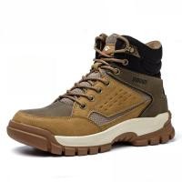 ราคา รองเท้าป้องกันแรงงาน Anti smashing Safety Safety Men Wear Resistant Work Site Shoes Lace Up Boots High Top (44077166359)