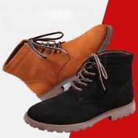ราคา Martin Boots Mens Genuine Leather Workwear Style Short Boots Frosted Work British All Match High Top Mens Shoes (42178287521)