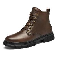 ราคา รองเท้าผู้ชายของแท้หนัง Martin BOOTS กลางแจ้ง Workwear ฤดูใบไม้ร่วงฤดูหนาว High Top Lace Up ขนาดใหญ่รองเท้าหนังสบายๆ (40878390712)