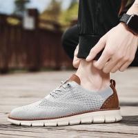 ราคา บินทอรองเท้าลําลองผู้ชายขนาดบวกแกะสลักรองเท้าไม่มีส้นพร็อพรองเท้าผู้ชาย (55853993509)